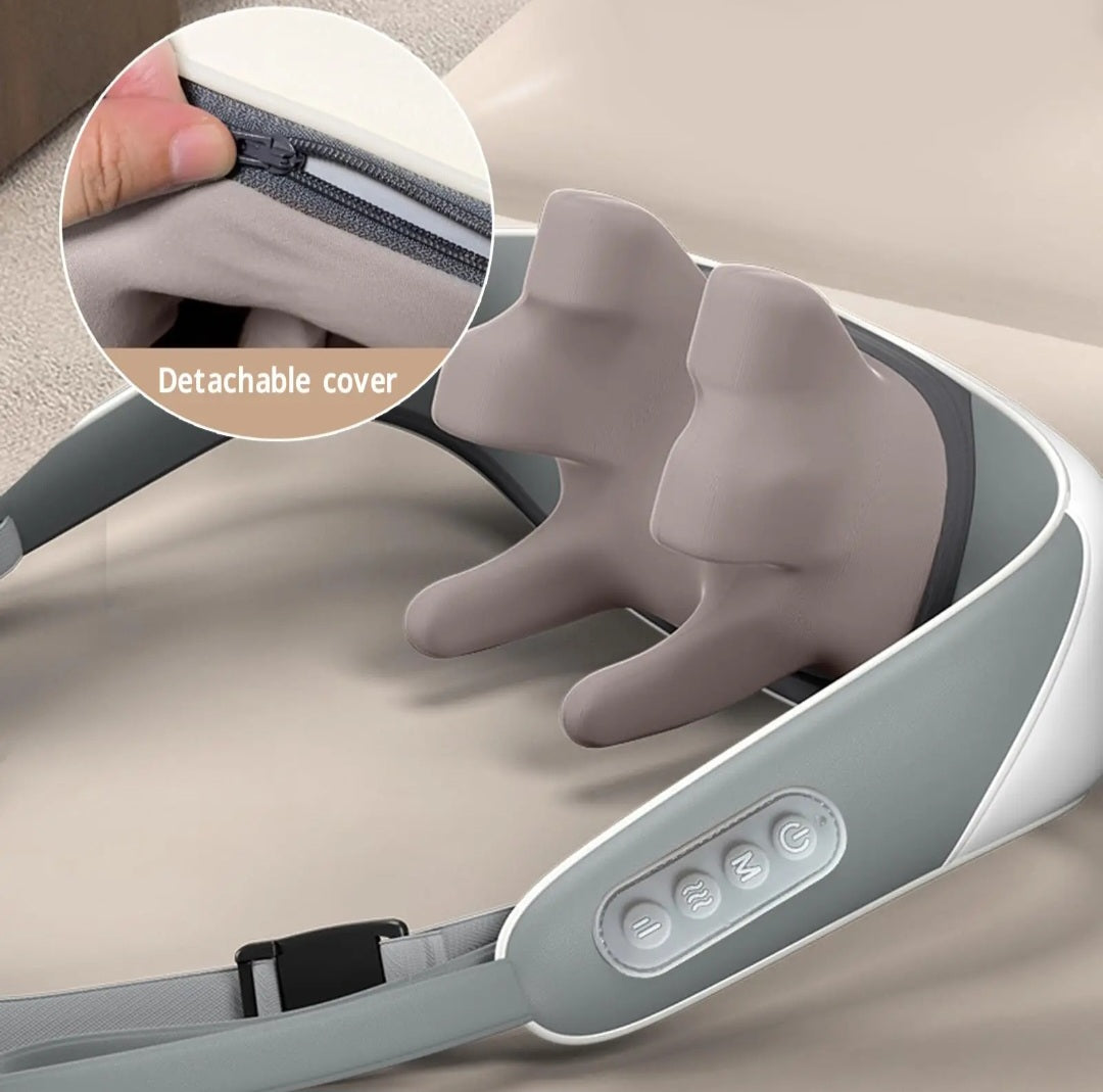 Massagegerät Nacken Rücken Kabellos Schulter Trapez mit Kneten Relax Schmerzlinderung