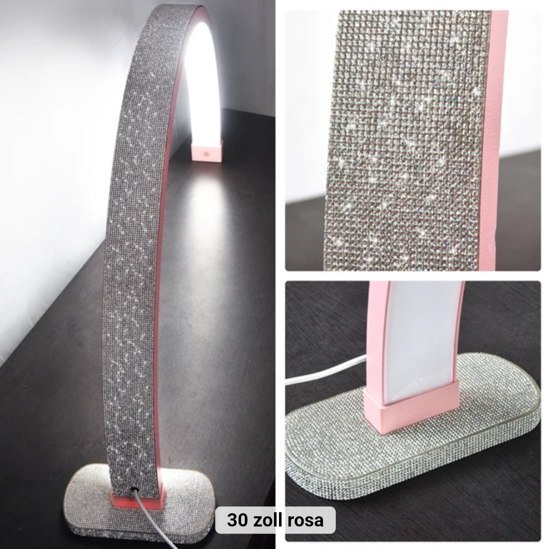 LED Bogen U Förmchen Nageltischlampe mit Strasssteinen