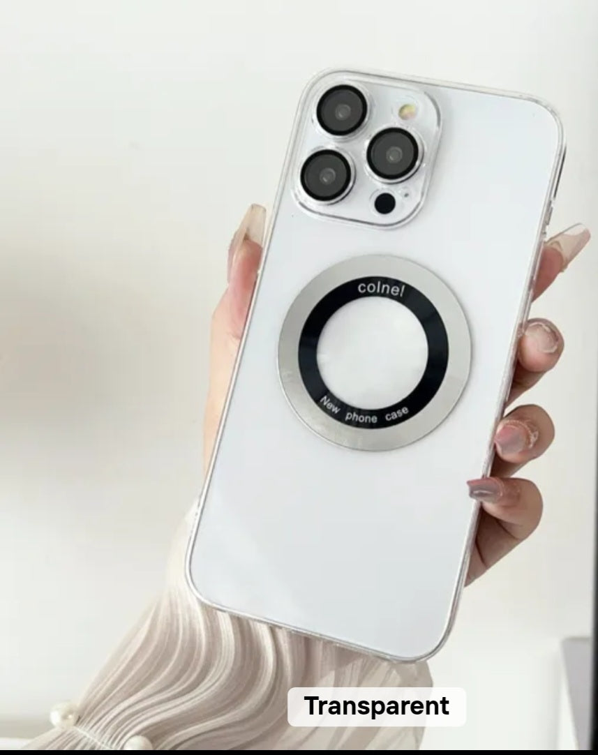 Magnetische Handyhülle für iPhone 14 15 16 17 Pro Max mit Linsenschutzfolie