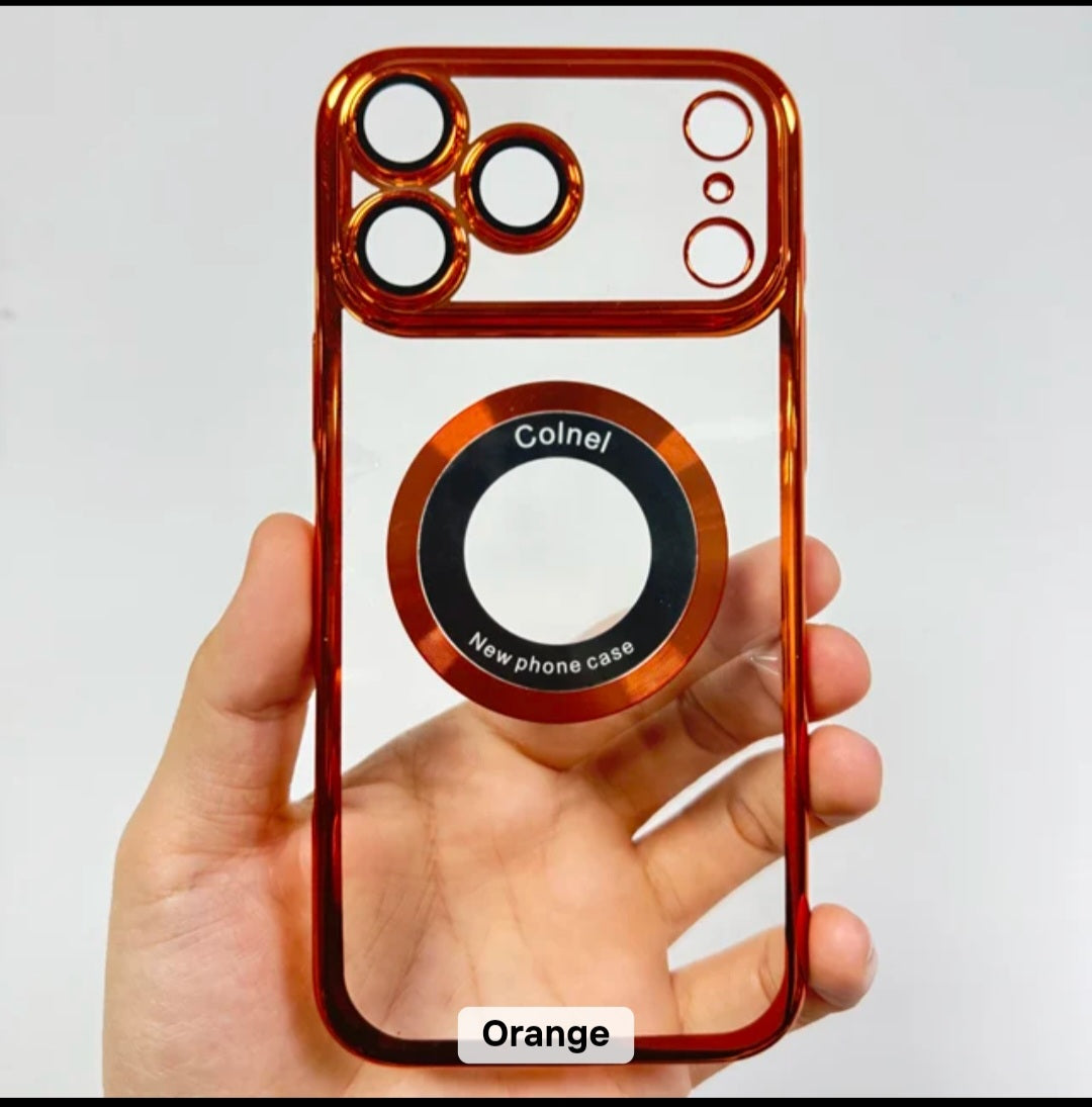 Magnetische Handyhülle für iPhone 14 15 16 17 Pro Max mit Linsenschutzfolie