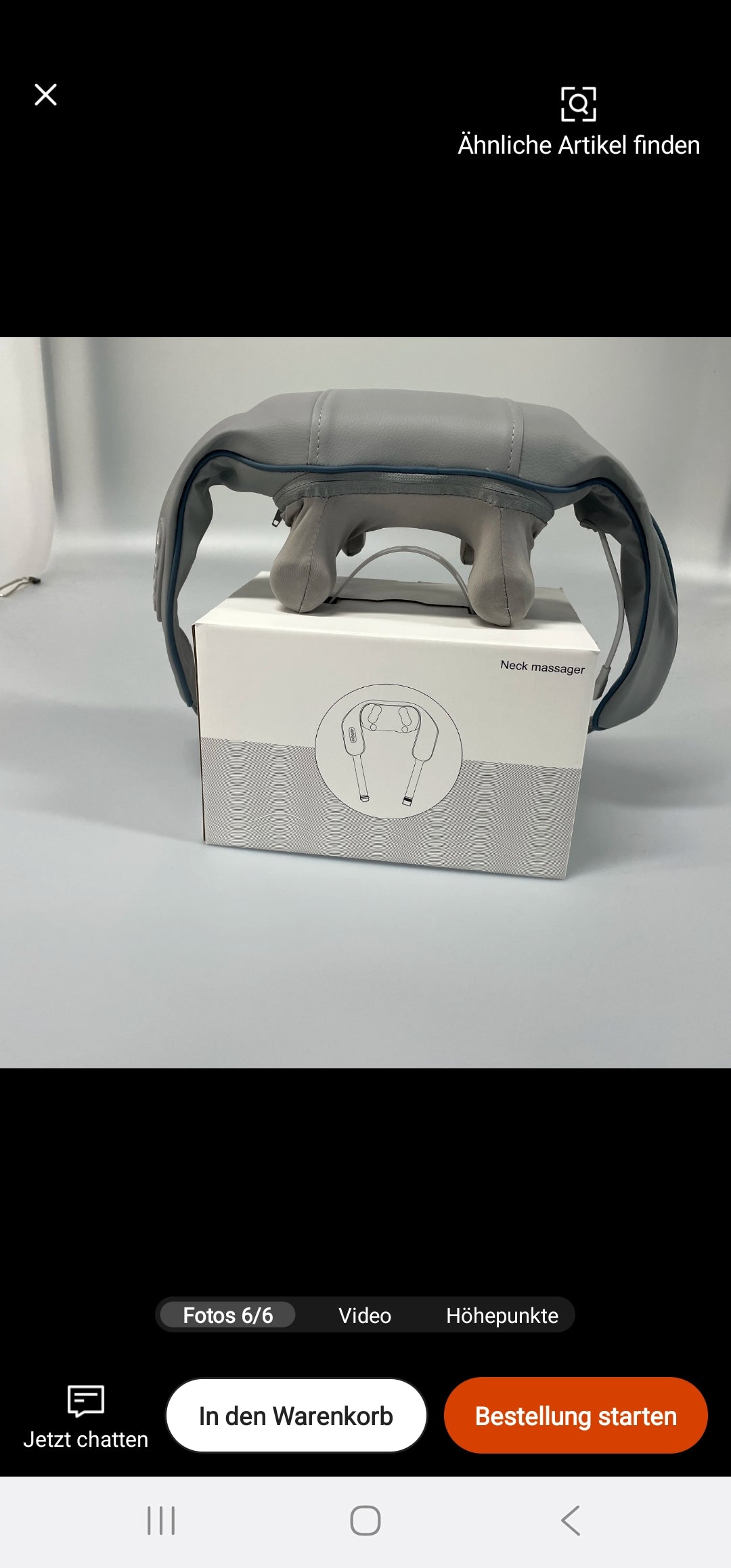 Massagegerät Nacken Rücken Kabellos Schulter Trapez mit Kneten Relax Schmerzlinderung