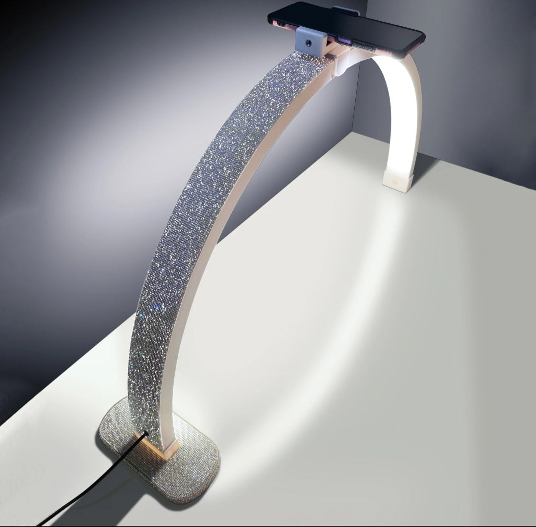 LED Bogen U Förmchen Nageltischlampe mit Strasssteinen