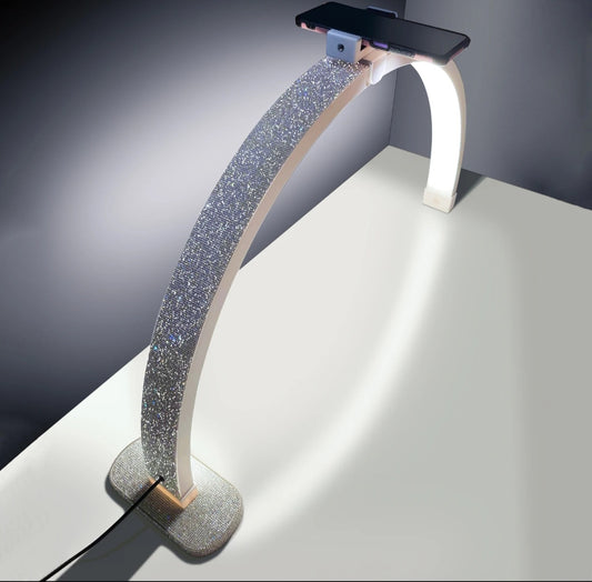LED Bogen U Förmchen Nageltischlampe mit Strasssteinen